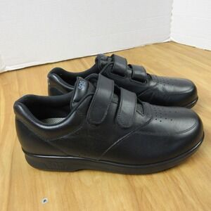 SAS Me Too EZ Strap Walking Shoe Womens Sz 8.5 Black‎ Leather Casual Sneaker NEW
